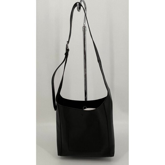 Rag & Bone Belize Small Shopper Black Leather Shoulder Bag Adjustable Strap - Picture 3 of 16
